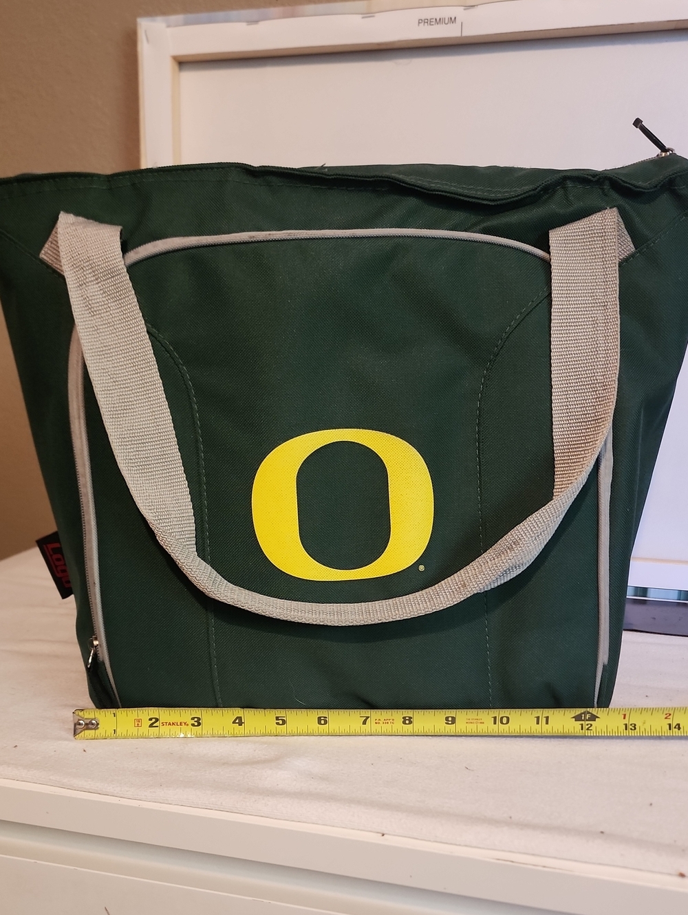 University of Oregon Green Tote Bag with Yellow O Logo